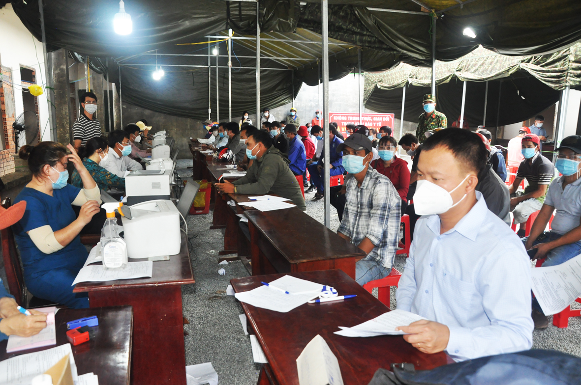 Công tác phòng, chống dịch Covid-19 tại chốt kiểm dịch Tân Lập, huyện Đồng Phú, tỉnh Bình Phước